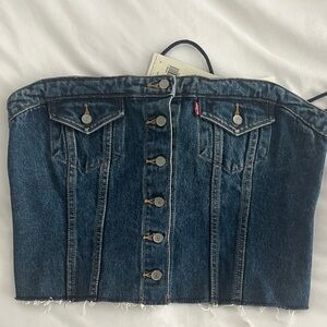 Levi's Blue Denim Crop Top